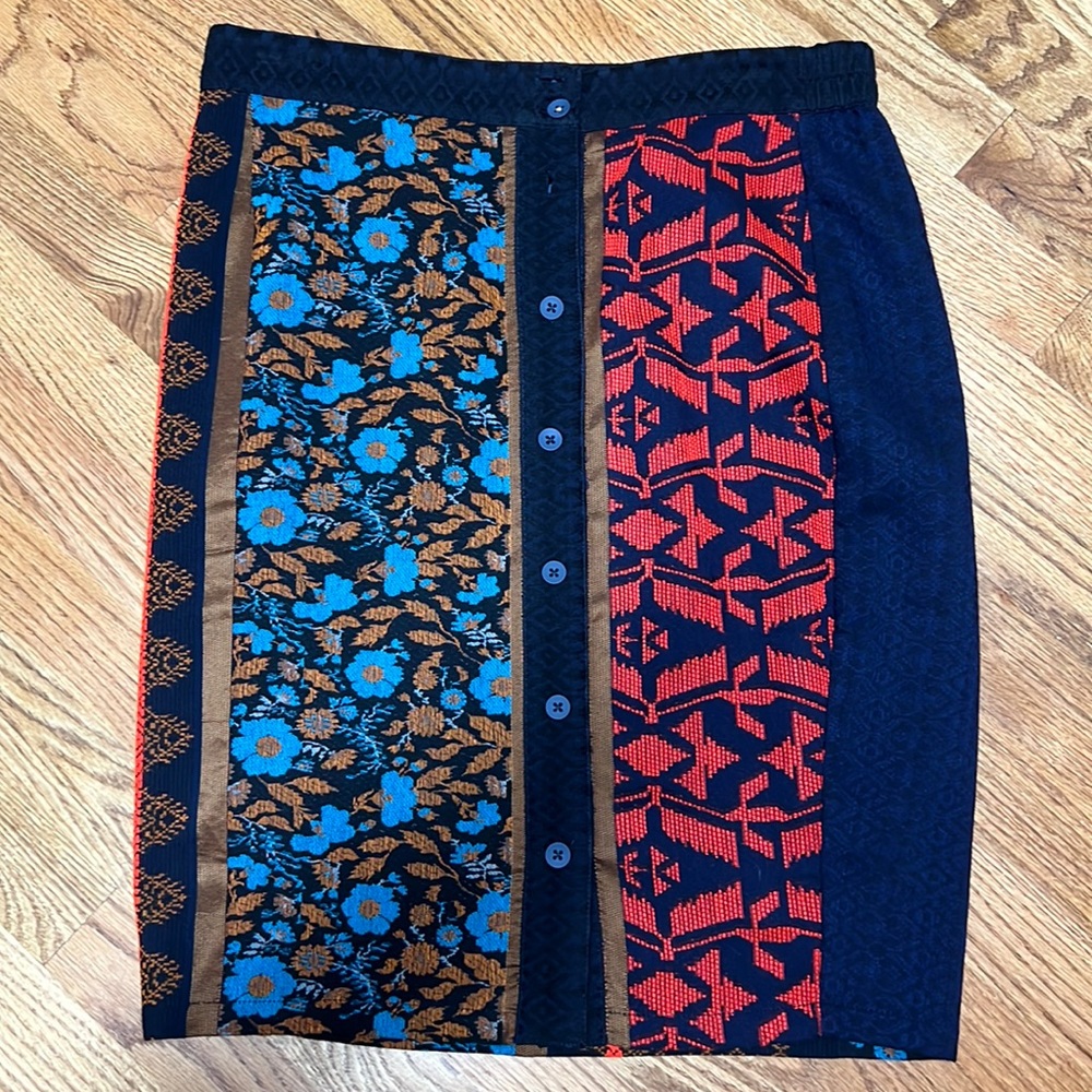 Anthropologie Dolan patchwork skirt size Large
